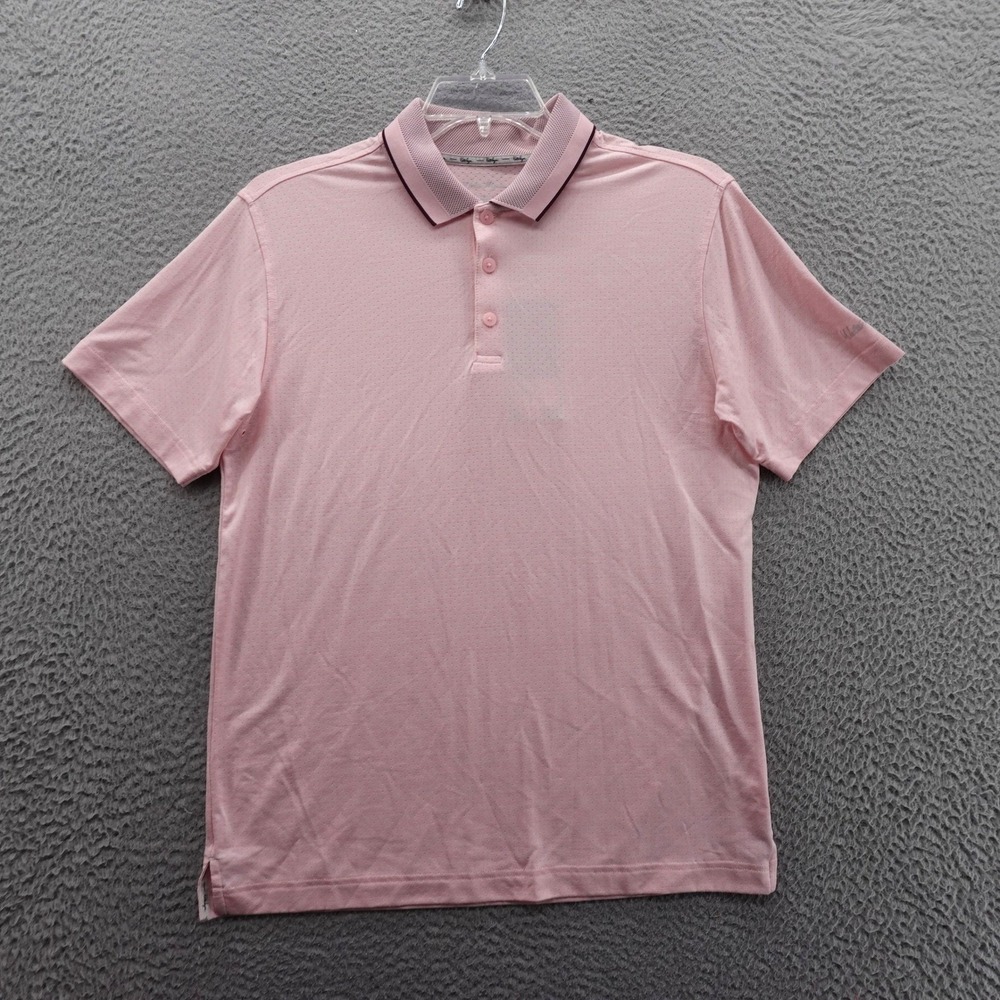 Walter Hagen Performance 11 Golf Polo Small Pink Tulip Men UPF50 Stretch NWT